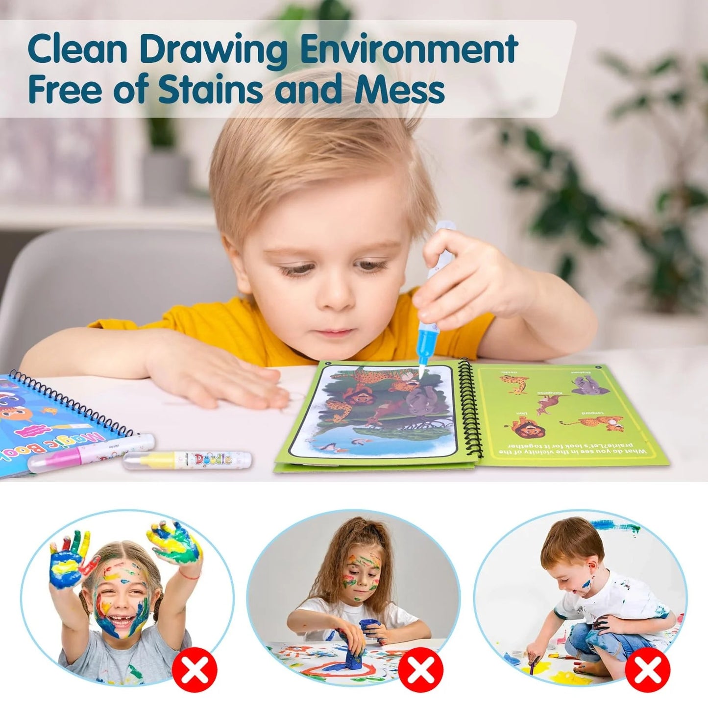 Reusable Water Magic Book For Kids